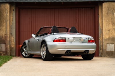 2001 BMW M Roadster in Titanium Silver Metallic over Imola Red & Black Nappa