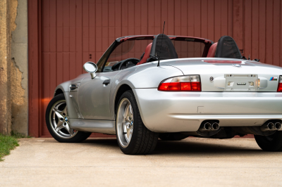 2001 BMW M Roadster in Titanium Silver Metallic over Imola Red & Black Nappa