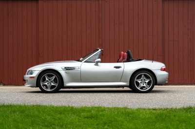 2001 BMW M Roadster in Titanium Silver Metallic over Imola Red & Black Nappa
