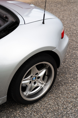 2001 BMW M Roadster in Titanium Silver Metallic over Imola Red & Black Nappa