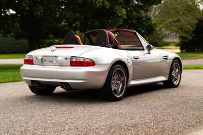 2001 BMW M Roadster in Titanium Silver Metallic over Imola Red & Black Nappa