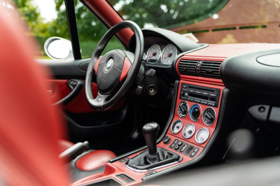 2001 BMW M Roadster in Titanium Silver Metallic over Imola Red & Black Nappa