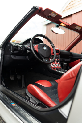 2001 BMW M Roadster in Titanium Silver Metallic over Imola Red & Black Nappa