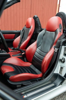 2001 BMW M Roadster in Titanium Silver Metallic over Imola Red & Black Nappa