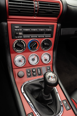 2001 BMW M Roadster in Titanium Silver Metallic over Imola Red & Black Nappa