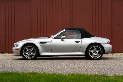 2001 BMW M Roadster in Titanium Silver Metallic over Imola Red & Black Nappa