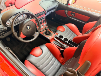 2001 BMW M Roadster in Imola Red 2 over Imola Red & Black Nappa