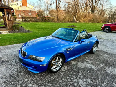 2001 BMW M Roadster in Estoril Blue Metallic over Estoril Blue & Black Nappa