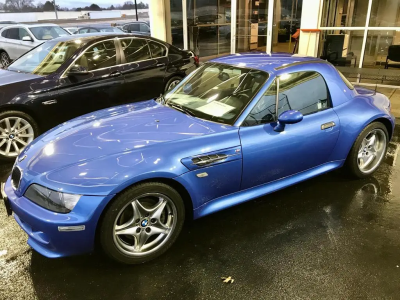 2001 BMW M Roadster in Estoril Blue Metallic over Estoril Blue & Black Nappa