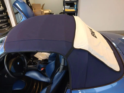 2001 BMW M Roadster in Estoril Blue Metallic over Estoril Blue & Black Nappa