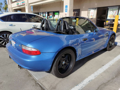 2001 BMW M Roadster in Estoril Blue Metallic over Black Nappa
