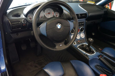 2001 BMW M Roadster in Estoril Blue Metallic over Estoril Blue & Black Nappa