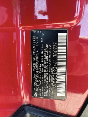 2001 BMW M Roadster in Imola Red 2 over Black Nappa