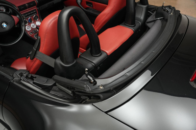 2001 BMW M Roadster in Black Sapphire Metallic over Imola Red & Black Nappa
