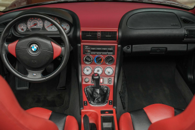 2001 BMW M Roadster in Black Sapphire Metallic over Imola Red & Black Nappa