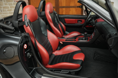 2001 BMW M Roadster in Black Sapphire Metallic over Imola Red & Black Nappa