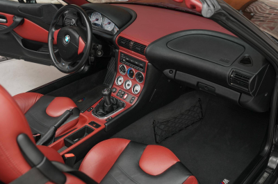 2001 BMW M Roadster in Black Sapphire Metallic over Imola Red & Black Nappa
