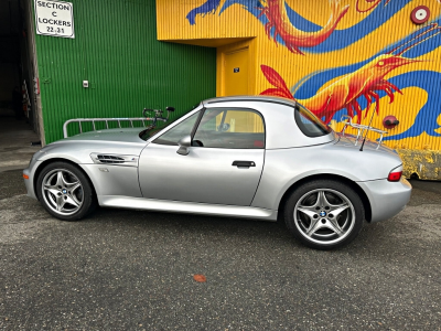 2002 BMW M Roadster in Titanium Silver Metallic over Imola Red & Black Nappa