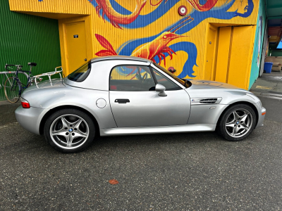 2002 BMW M Roadster in Titanium Silver Metallic over Imola Red & Black Nappa