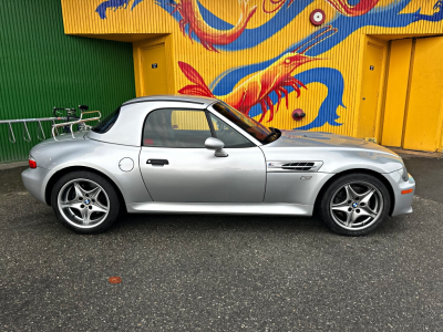 2002 BMW M Roadster in Titanium Silver Metallic over Imola Red & Black Nappa
