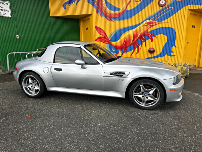 2002 BMW M Roadster in Titanium Silver Metallic over Imola Red & Black Nappa