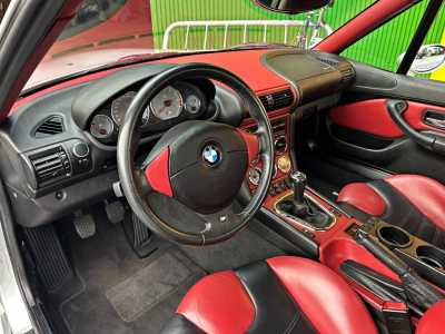 2002 BMW M Roadster in Titanium Silver Metallic over Imola Red & Black Nappa