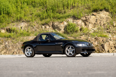 2002 BMW M Roadster in Black Sapphire Metallic over Imola Red & Black Nappa