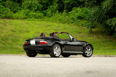 2002 BMW M Roadster in Black Sapphire Metallic over Imola Red & Black Nappa