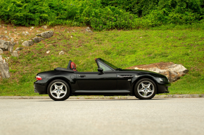 2002 BMW M Roadster in Black Sapphire Metallic over Imola Red & Black Nappa