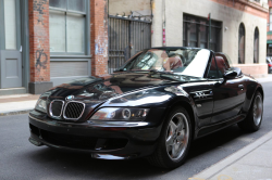 2002 BMW M Roadster in Black Sapphire Metallic over Imola Red & Black Nappa