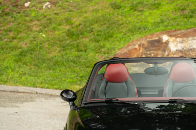 2002 BMW M Roadster in Black Sapphire Metallic over Imola Red & Black Nappa