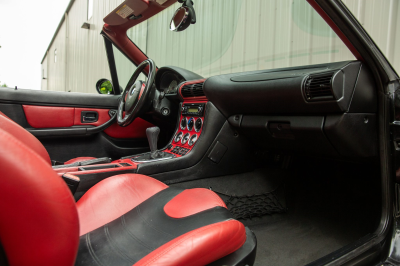 2002 BMW M Roadster in Black Sapphire Metallic over Imola Red & Black Nappa