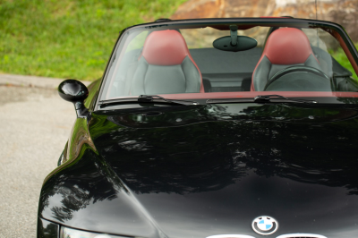 2002 BMW M Roadster in Black Sapphire Metallic over Imola Red & Black Nappa