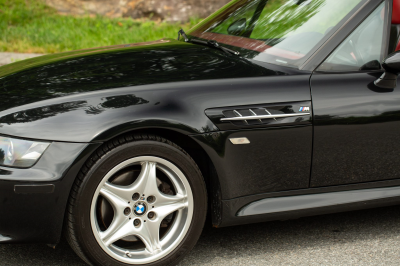 2002 BMW M Roadster in Black Sapphire Metallic over Imola Red & Black Nappa
