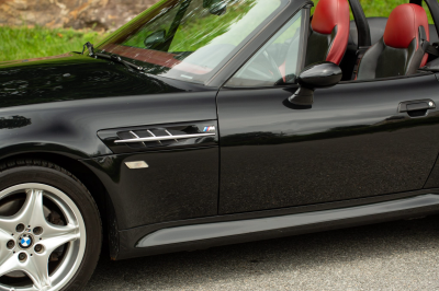2002 BMW M Roadster in Black Sapphire Metallic over Imola Red & Black Nappa