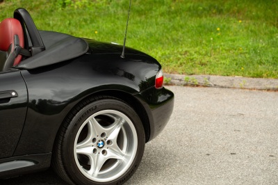 2002 BMW M Roadster in Black Sapphire Metallic over Imola Red & Black Nappa