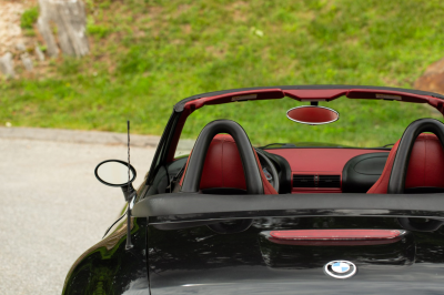 2002 BMW M Roadster in Black Sapphire Metallic over Imola Red & Black Nappa