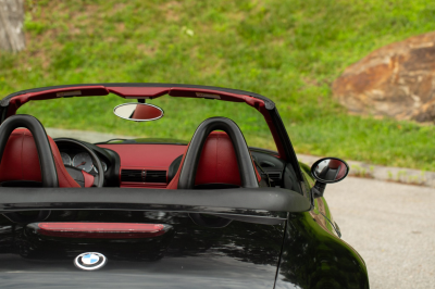 2002 BMW M Roadster in Black Sapphire Metallic over Imola Red & Black Nappa