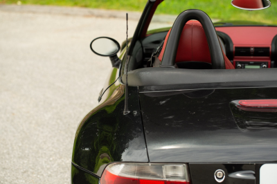 2002 BMW M Roadster in Black Sapphire Metallic over Imola Red & Black Nappa
