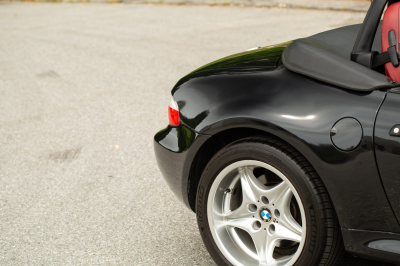 2002 BMW M Roadster in Black Sapphire Metallic over Imola Red & Black Nappa