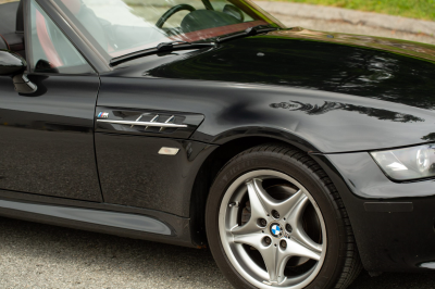 2002 BMW M Roadster in Black Sapphire Metallic over Imola Red & Black Nappa