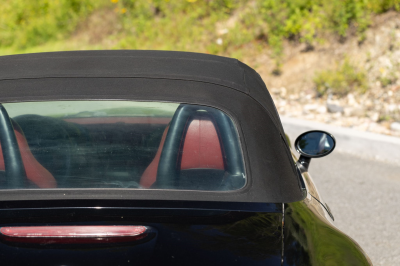 2002 BMW M Roadster in Black Sapphire Metallic over Imola Red & Black Nappa