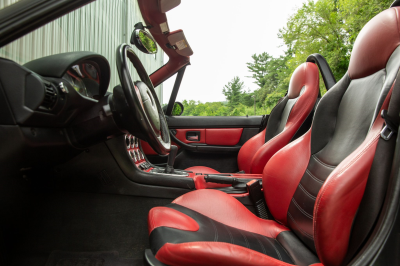 2002 BMW M Roadster in Black Sapphire Metallic over Imola Red & Black Nappa