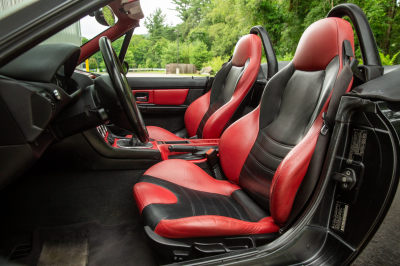 2002 BMW M Roadster in Black Sapphire Metallic over Imola Red & Black Nappa