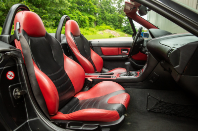 2002 BMW M Roadster in Black Sapphire Metallic over Imola Red & Black Nappa