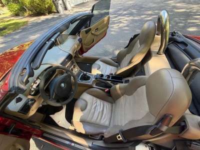 2002 BMW M Roadster in Imola Red 2 over Dark Beige Oregon
