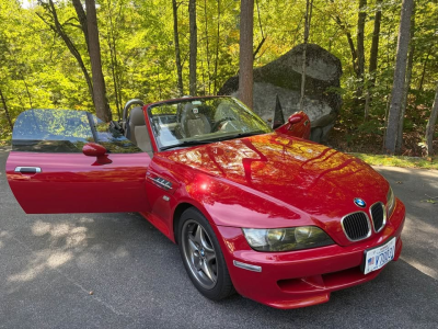 2002 BMW M Roadster in Imola Red 2 over Dark Beige Oregon