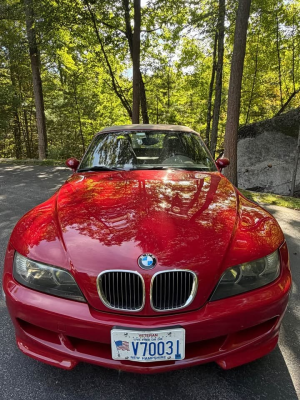 2002 BMW M Roadster in Imola Red 2 over Dark Beige Oregon