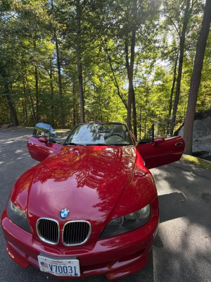 2002 BMW M Roadster in Imola Red 2 over Dark Beige Oregon
