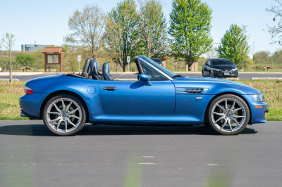 2002 BMW M Roadster in Estoril Blue Metallic over Estoril Blue & Black Nappa